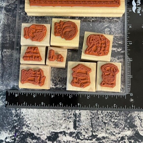 Stampin’ UP! WHAT'S FOR DINNER 9 Wood Mounted Rubber Stamps Recipe Card Bread - Picture 5 of 6